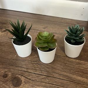 Mini fake plants for office decor